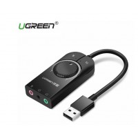 Cáp chuyển USB to Loa & Mic 3.5mm có điều khiển âm lượng Ugreen 40964